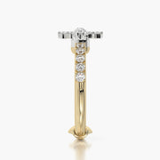 Side Stone ring & Charm Amulet Cross