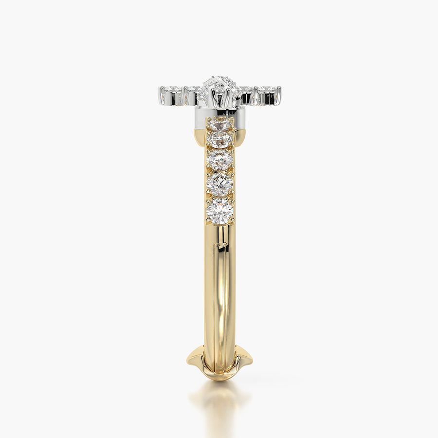 Side Stone ring & Charm Amulet Cross