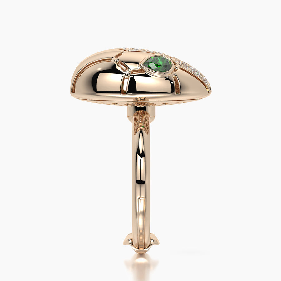 Rounded ring & Charm Snake