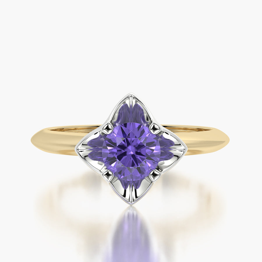 Classic ring & Charm The Tanzanite flower