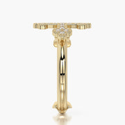 Rounded ring & Charm Cross