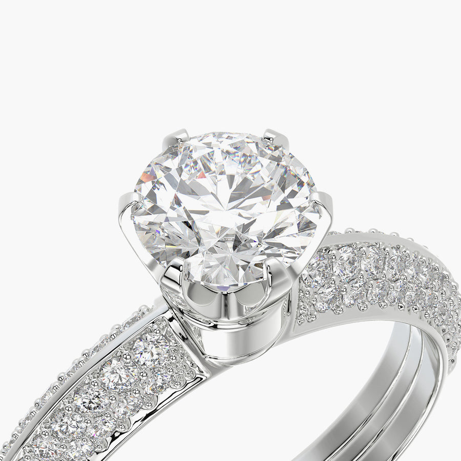 Pave TRing & Classic Six 0.7ct