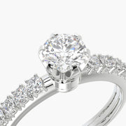 Side Stone TRing & Classic Six 0.5ct