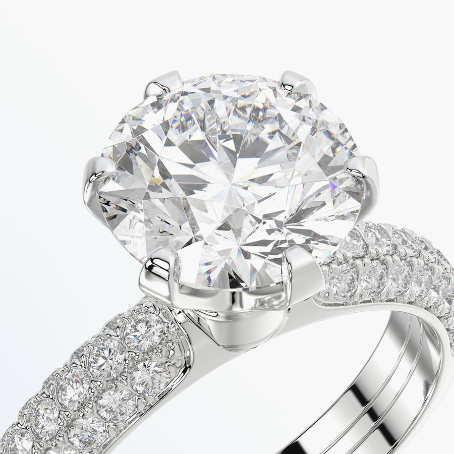 Pave Dome TRing & Classic Six 2.08ct
