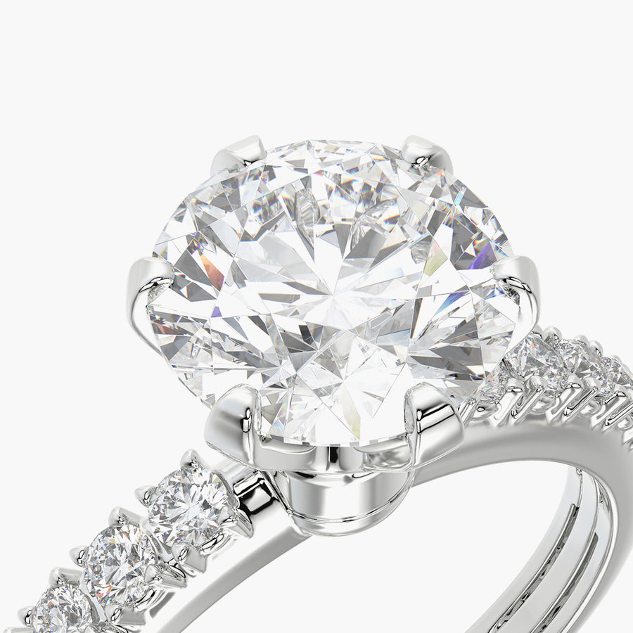 Side Stone TRing & Classic Six 2.08ct