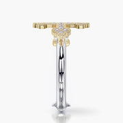 Rounded ring & Charm Cross