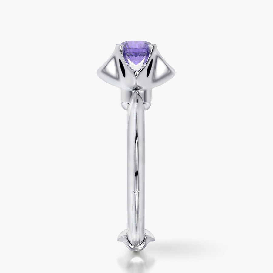 Classic ring & Charm Tanzanite flower