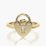 Classic ring & Charm The heart lock