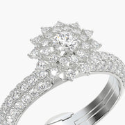 Pave Dome ring & Сharm The diamond sun