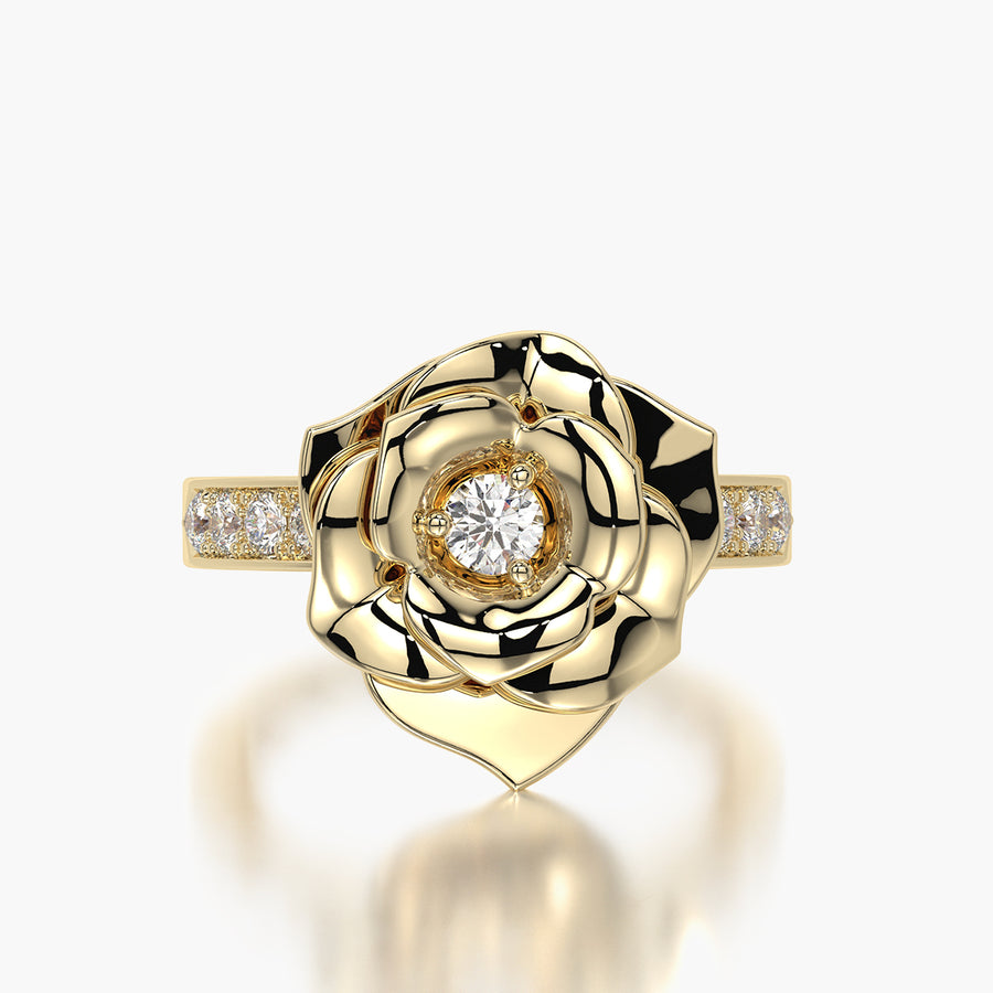 Ring "Yellow Rose" Yellow & Yellow