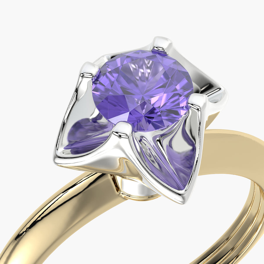 Classic ring & Charm The Tanzanite flower