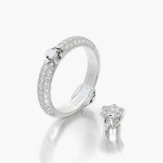 Pave Dome TRing & Classic Six 0.5ct