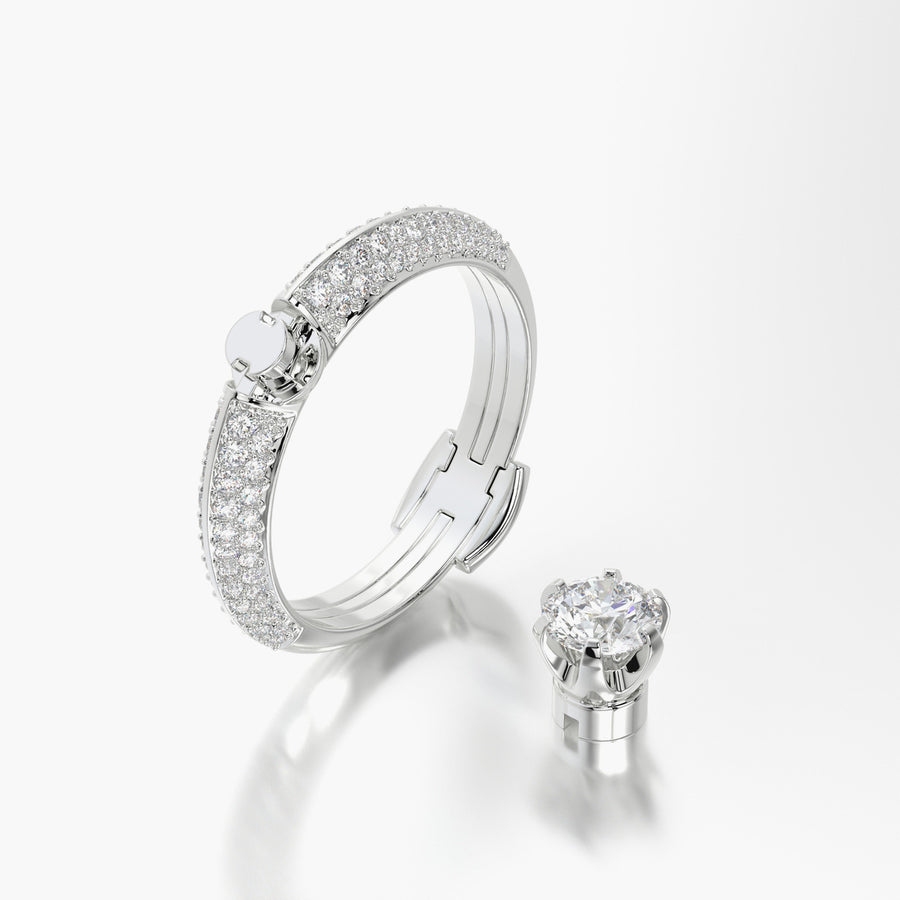 Pave TRing & Classic Six 0.5ct