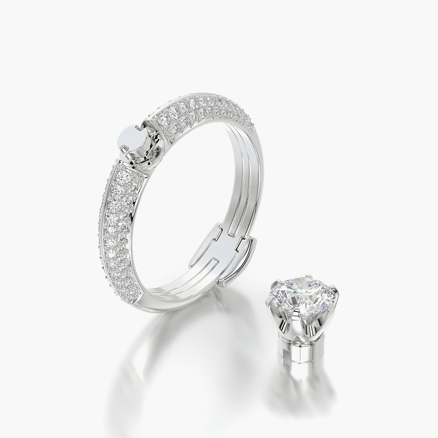 Pave TRing & Classic Six 0.7ct