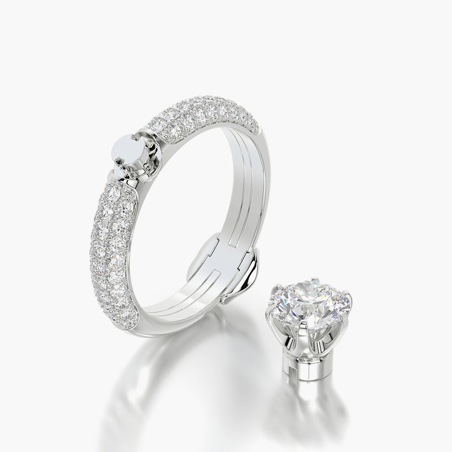 Pave Dome TRing & Classic Six 1.0ct