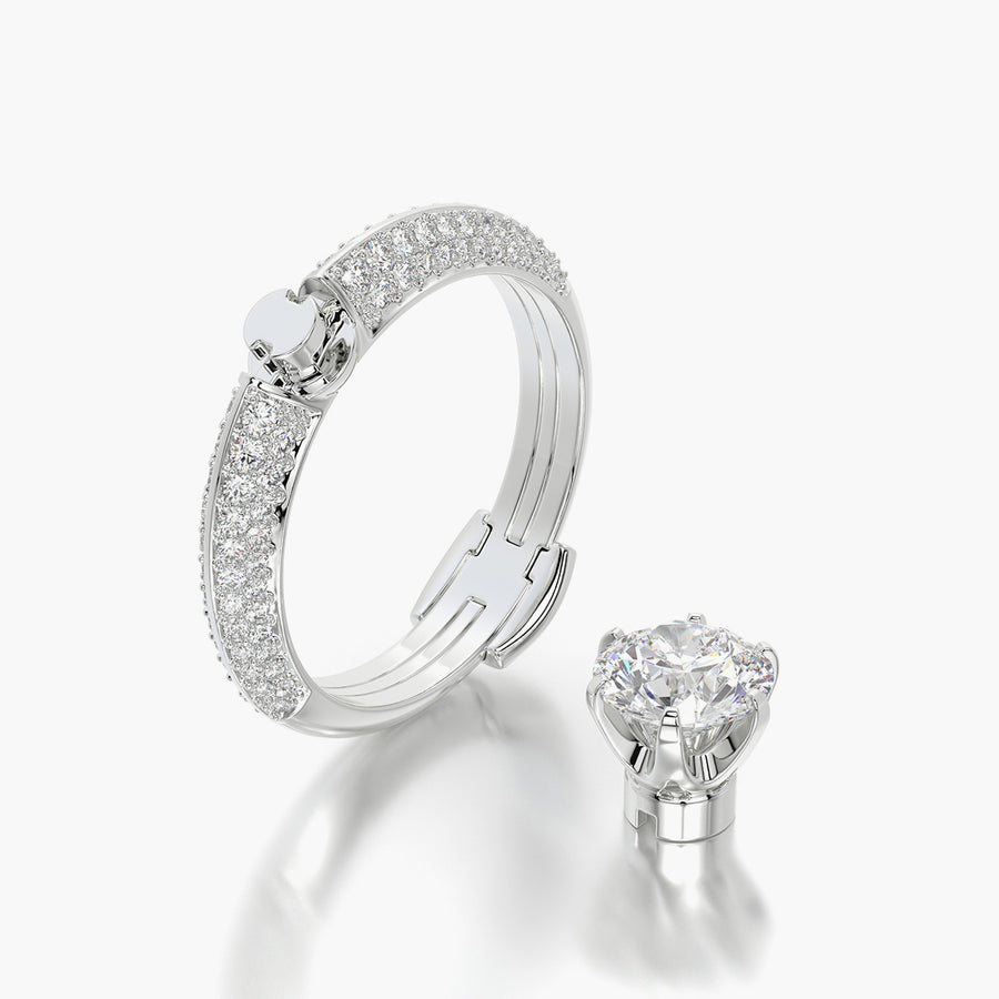 Pave TRing & Classic Six 1.0ct