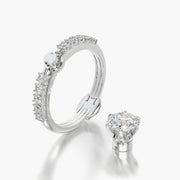 Side Stone TRing & Classic Six 1.0ct