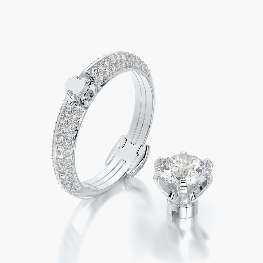 Pave TRing & Classic Six 1.5ct
