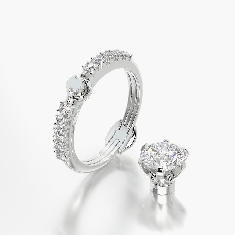 Side Stone TRing & Classic Six 1.5ct