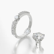 Side Stone TRing & Classic Six 2.08ct