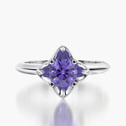 Classic ring & Charm Tanzanite flower