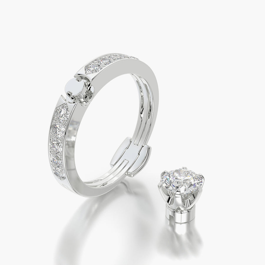 Channel Set TRing & Classic Six 0.7ct