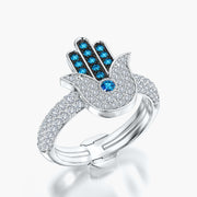Pave Dome ring & Charm Hand