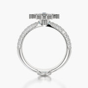 Pave Dome ring & Charm Hand