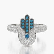 Pave Dome ring & Charm Hand