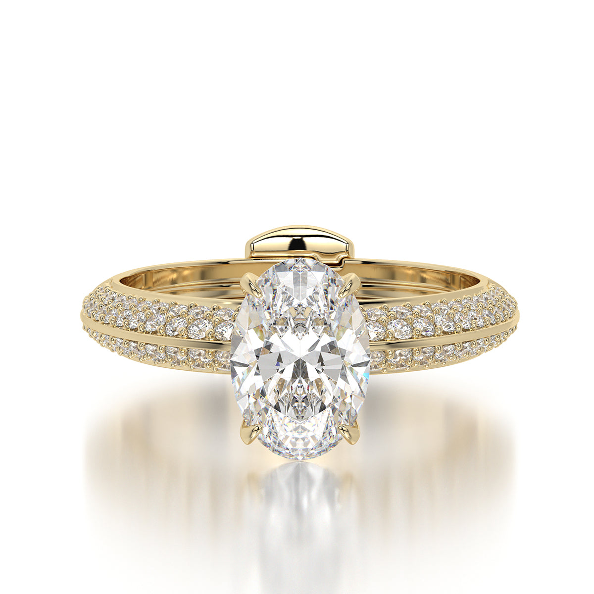 Oval 1ct + T-rind diamonds