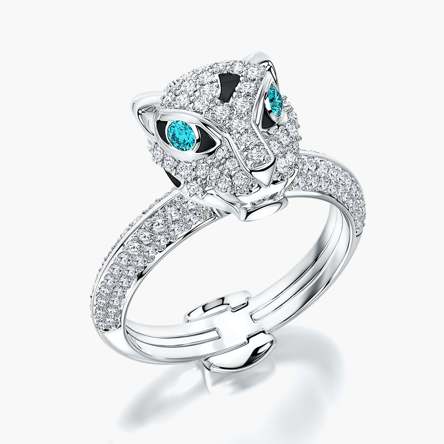 Pave ring & Charm Panther