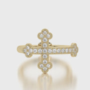 Rounded ring & Charm Cross