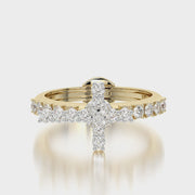 Side Stone ring & Charm Amulet Cross