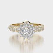 Pave Dome ring & Сharm The diamond sun