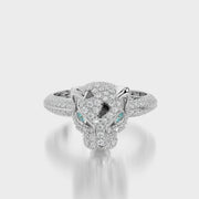 Pave ring & Charm Panther